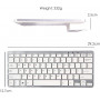 Clavier Filaire Ultra Slim Compatible avec Mac et Windows Anglais QWERTY + Francais AZERTY - Argent