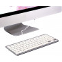 Clavier Filaire Ultra Slim Compatible avec Mac et Windows Anglais QWERTY + Francais AZERTY - Argent