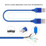 Rallonge USB 2.0 Type A mâle / femelle - 1,5m Bleu