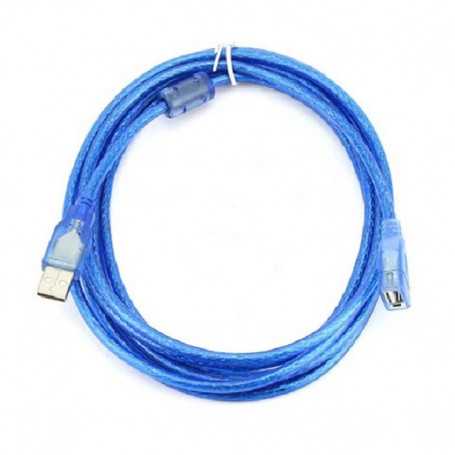 Rallonge USB 2.0 Type A mâle / femelle - 1,5m Bleu