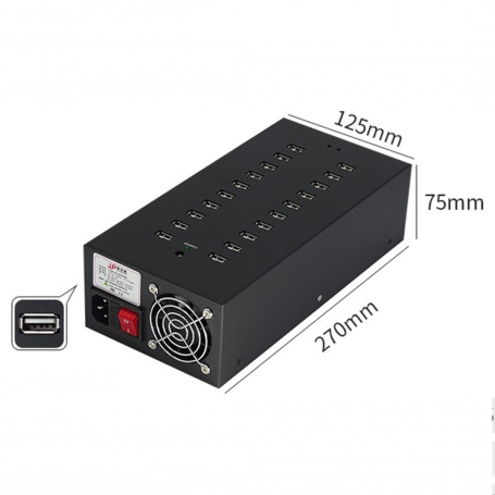 Charging Station 20 Port USB 200W for all your devices