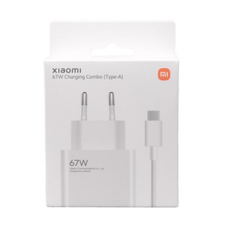 Charger, Power Adapter - Xiaomi HyperCharge Combo USB Kit Charger 67W with Type-C Cable White BHR9465EU, wholesale price