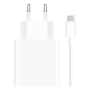 Chargeur Rapide, Adaptateur Secteur - Kit Chargeur Xiaomi HyperCharge Combo USB Avec Câble Type-C 67 W Blanc BHR9465EU, prix de 