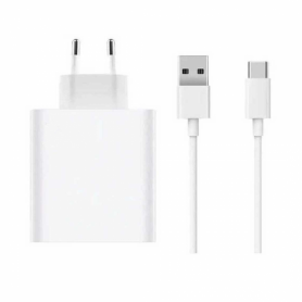 Chargeur Rapide, Adaptateur Secteur - Kit Chargeur Xiaomi HyperCharge Combo USB Avec Câble Type-C 67 W Blanc BHR9465EU, prix de 