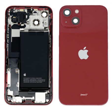 Back Cover Housing iPhone 13 Red - Charging Connector + Battery (Original Disassembled) Grade A