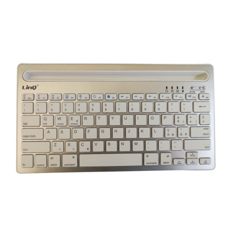 Clavier Bluetooth LinQ BK933  Anglais QWERTY - Argent