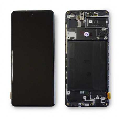 Screen Samsung Galaxy A71 5G 2020 (A716) Black + Frame (Service Pack) - GH82-22804A