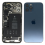 Back Cover Housing iPhone 12 Pro Max Blue - Charging Connector Battery (Original Dismantled) Grade B