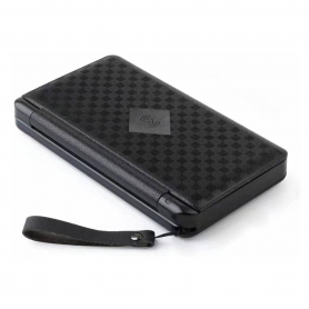 Solar Power Bank 10000mAh 2 USB-A + USB-C with Flashlight - Black