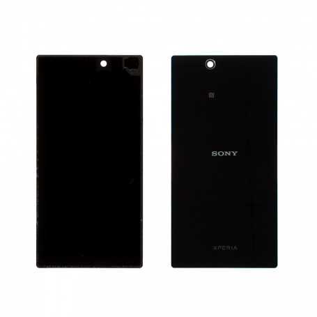 Vitre arrière Sony Xperia Z Ultra (C6806) Noir - Avec logo + Adhesif