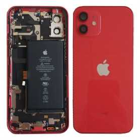 Châssis Complet iPhone 12 Mini Rouge - Connecteur de Charge + Batterie (Origine Demonté) Grade A