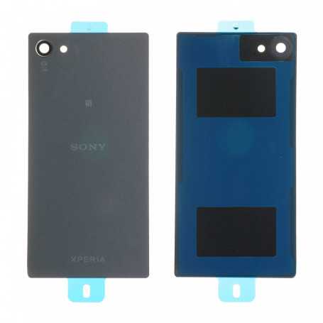 Vitre arrière Sony Xperia Z5 Compact (E5803) Noir - Avec logo + Adhesif