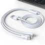 3 in 1 Cable - Devia Smart Series - Micro USB / Lightning / Type C 1.2M - White