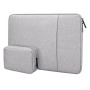 Sac Intérieur pour MacBook / PC Portable 13.3" à 15.4" - Devia Justyle Business - Gris clair