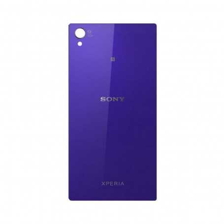Vitre arrière Sony Xperia Z1 C6903 Purple Avec logo + Adhesif