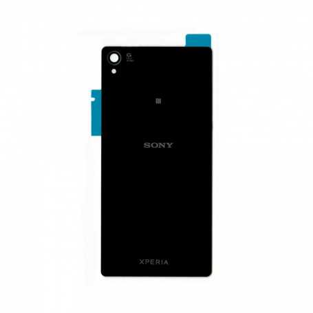 Vitre arrière Sony Xperia Z3 (D6603) Noir - Avec logo + Adhesif