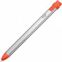 Stylet numérique Logitech Crayon pour iPad avec technologie Apple Pencil - Argent/Orange(Reconditionné)