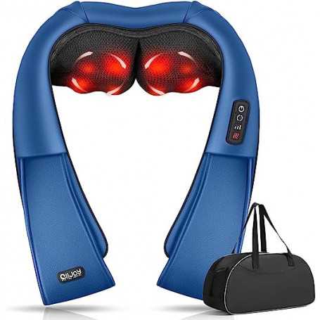 Massageur Shiatsu électrique avec fonction de chaleur et 3 vitesses (bleu vintage)(Reconditionné)