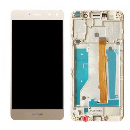 Ecran Complet Huawei Y5 2017/Y6 2017 Or Vitre Tactile+LCD Sur Châssis