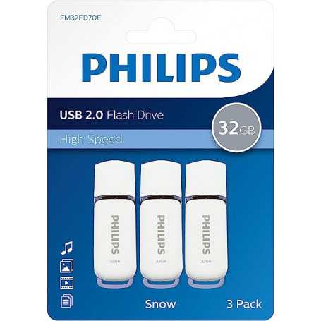 Clés USB Philips Snow Edition Shadow Grey 32 Go (Lot 3) en USB 20(Reconditionné)