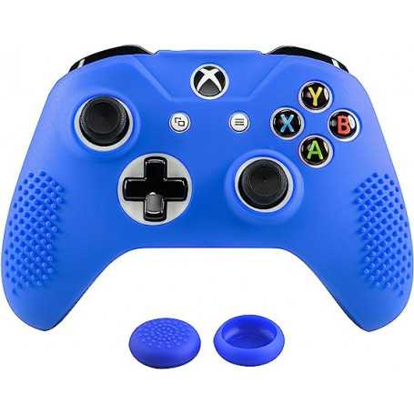 Housse en silicone pour manette Xbox One S/Xbox One X de eXtremeRate (bleu)(Reconditionné)