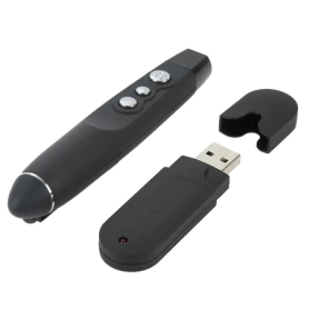 Pointeur Power Point Laser + Récepteur USB - PP-1000 - Noir