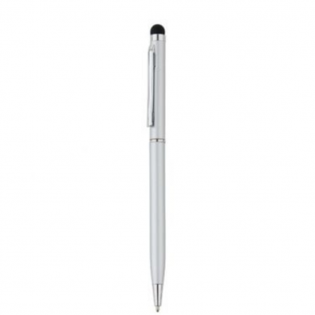 Universal 2-in-1 Capacitive Touch Screen Stylus - Silver