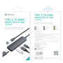 HUB Type-C 4 en 1 DEVIA HDMI + USB3.0 * 2 + PD