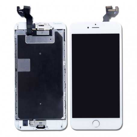 Ecran Complet iPhone 6S Plus Blanc Prémonté avec Vitre Tactile + LCD + Caméra avant + Bouton Home-GRADE AAA (Compatible complet)