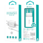 USB/Lightning V3 Charger Kit - Devia Smart Series - EU 2A 5V 1USB - White