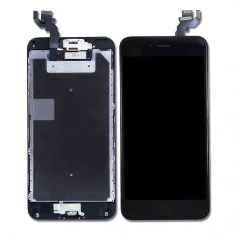Ecran Complet iPhone 6S Plus Noir Prémonté avec Vitre Tactile + LCD + Caméra avant + Bouton Home- GRADE AAA (Compatible complet)