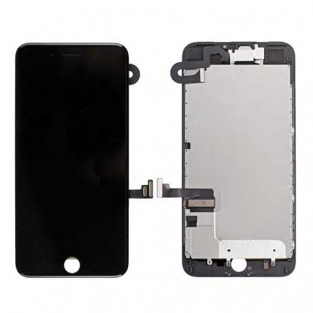 Ecran Complet iPhone 7 Noir Prémonté avec Vitre Tactile + LCD + Caméra avant + Bouton Home- GRADE AAA (Compatible complet)