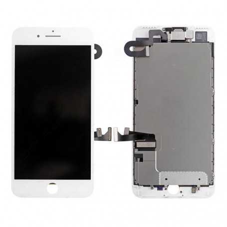 Ecran Complet iPhone 7 Plus Blanc Prémonté avec Vitre Tactile + LCD + Caméra avant + Bouton Home- GRADE AAA (Compatible complet)