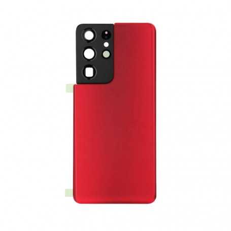 Vitre arrière Samsung Galaxy S21 Ultra 5G (G998B) Rouge (Sans Logo)