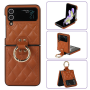 Protective Case - Samsung Galaxy Z Flip 4 - Brown Quilted Effect