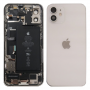 Back Cover Housing iPhone 12 White - Charging Connector + Battery (Original Disassembled) Grade B