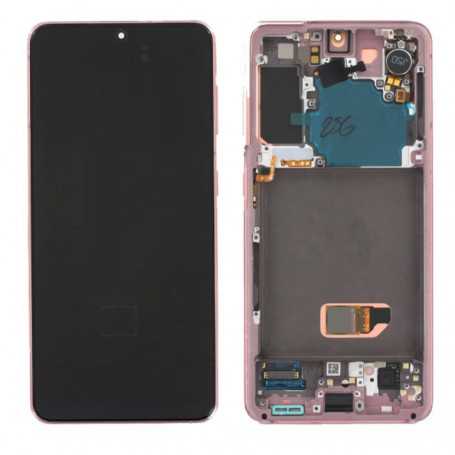 Ecran Samsung Galaxy S21 5G (G991) Phantom Pink + Châssis (Service Pack)