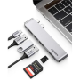 HUB Type-C 6 en 1 pour MacBook 3*USB-A + HDMI + USB-C + SD + TF - UGREEN 60560 - Gris