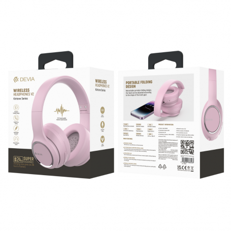 Wireless Headset V2 - Devia Kinton Series - Pink