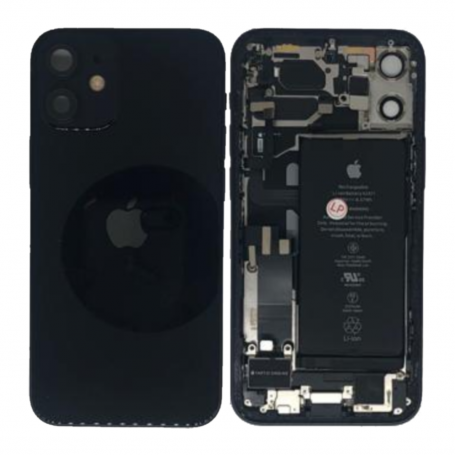 Châssis Complet iPhone 12 Mini Noir  - Connecteur de Charge + Batterie (Origine Demonté) Grade B