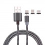 Câble de Données USB Magnétique Solide en Nylon de Charge Rapide Tressé pour iPhone/Android/Type-C