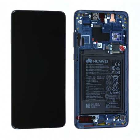 Ecran complet Batterie Huawei Mate 20 Bleu LCD+ Vitre Tactile Sur Chassis Original