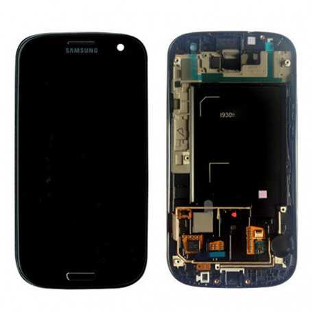 Ecran Samsung Galaxy S3 (i9300) Noir LCD+Home Sur Chassis (Compatible)