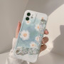 Coque de protection à motif d'Aquarelle fleurs bleues avec colliers laser (Mayline)