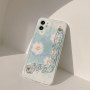 Coque de protection à motif d'Aquarelle fleurs bleues avec colliers laser (Mayline)