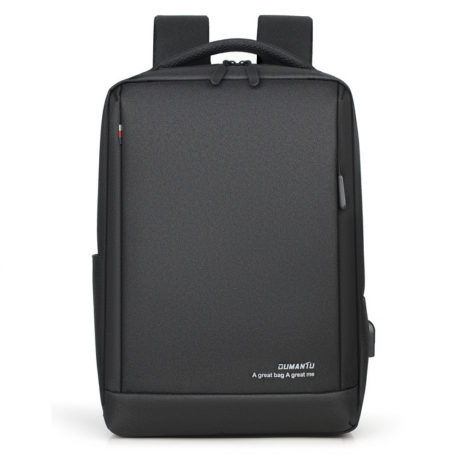 Sac pour Ordinateur Portable - Oumantu - 15,6 Pouces - Noir - avec USB Charging Port