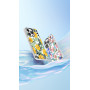 Coque de Protection avec Diamant Devia Série Fleur d'été pour iPhone - Jaune