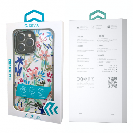 Coque de Protection avec Diamant Devia Série Fleur d'été pour iPhone - Petites Fleurs