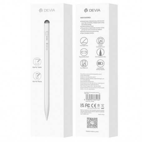 Stylet Tactile - Devia Screen Pencil - Compatible avec tout - Blanc