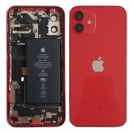 Back Cover Housing iPhone 12 Red - Charging Connector Battery (Original Dismantled) Grade B